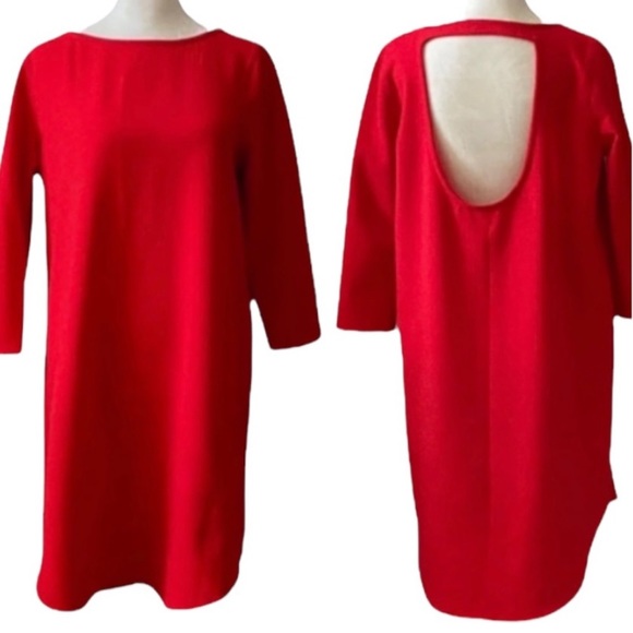BB Dakota Noland Red Shift Dress - size women's medium - back cut out - Picture 1 of 9